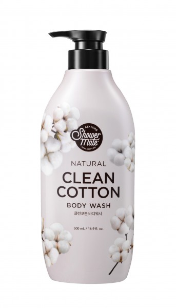  SỮA TẮM CAO CẤP HÀN QUỐC SHOWERMATE NATURAL CLEAN COTTON (Hương hoa Bông dịu mát) - 500ml