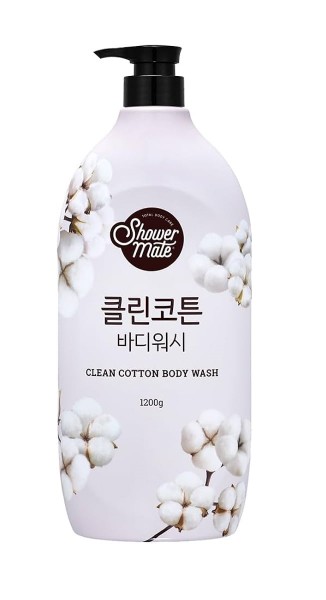  SỮA TẮM CAO CẤP HÀN QUỐC SHOWERMATE NATURAL CLEAN COTTON (Hương hoa Bông dịu mát) - 1200ml