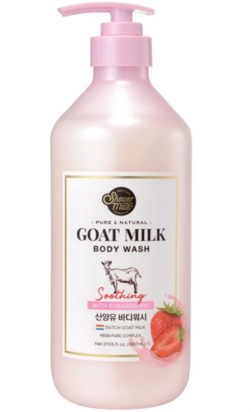  SỮA TẮM CAO CẤP HÀN QUỐC SHOWERMATE GOATMILK STRAWBERRY (Dưỡng ẩm, trắng da - Hương dâu)