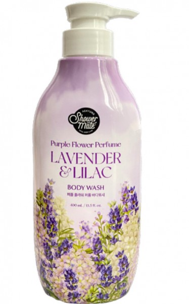  SỮA TẮM CAO CẤP HÀN QUỐC SHOWERMATE PURPLE FLOWER PERFUME (Hương hoa Oải Hương và hoa Tử Đinh Hương) - 400ml